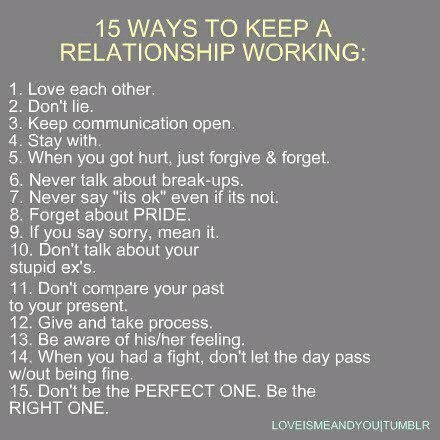 Ways to Keep Relationship Working