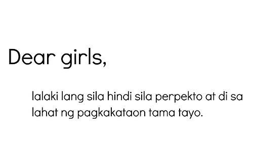 Dear Girls tagalog love quotes