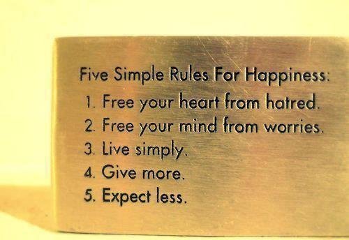 Five Simple Rules For Happiness