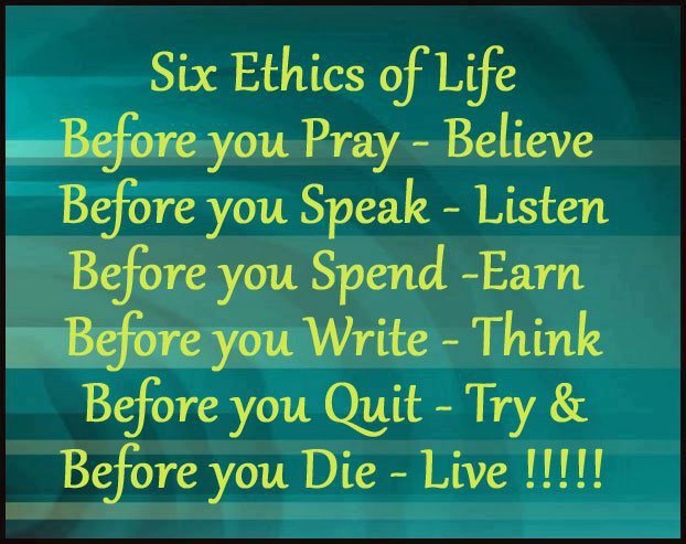 Six Ethics of Life