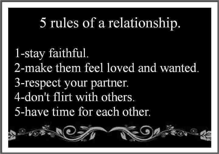 5 rules of relationship