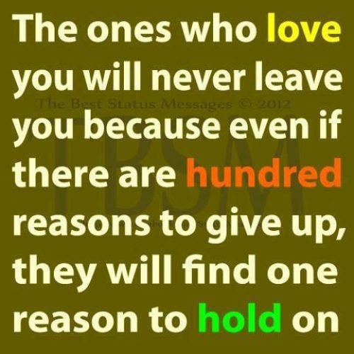 Love and Hold on Quotes