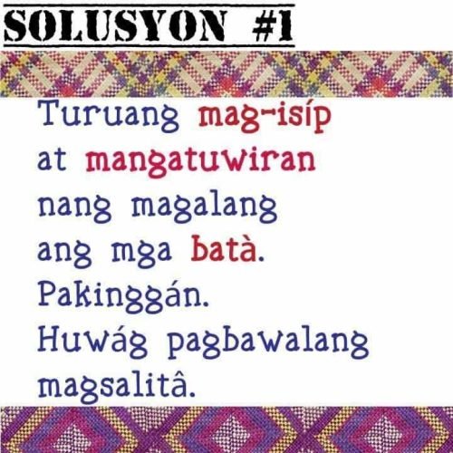 Payong Magulang : Turuang magisip at mangatuwiran nang magalang ang mga bata 