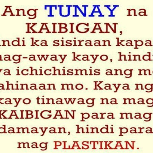 kaibigan Quotes : Ang Tunay na kaibigan