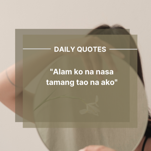 “Alam ko na nasa tamang tao na ako”