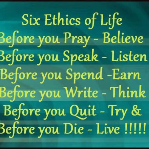 Six Ethics of Life