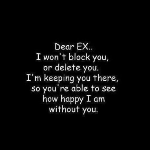 Ex Gf quotes : Dear Ex in facebook