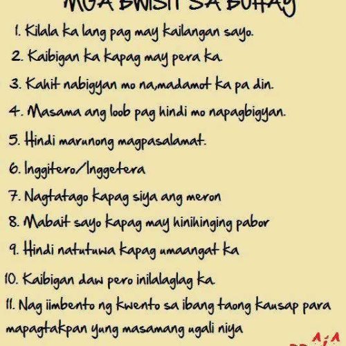 Tagalog Quotes : Mga buwisit sa buhay