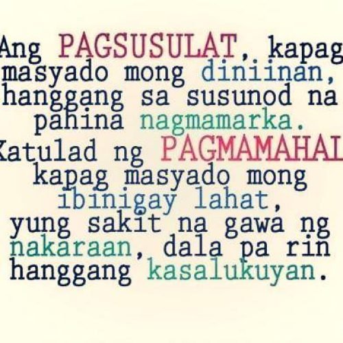 Tagalog Quotes : Pagmamahal Quotes