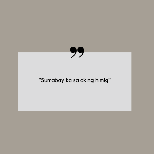 “Sumabay ka sa aking himig”