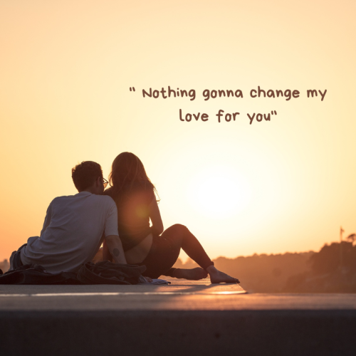 ” Nothing gonna change my love for you”