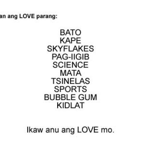 Minsan ang LOVE parang: